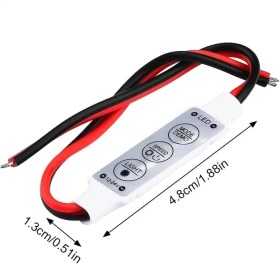 Resim Üç Tuşlu Tek Renkli LED Kontrol Cihazı 12V-24V 