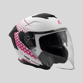 Resim Arwic AR836 Skystar Yarım Ece-R 22.06 Motosiklet Kaskı Pembe 