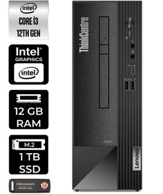 Resim LENOVO ThinkCentre Neo 50S i3 12100 12GB RAM 1TB SSD W11HOME 11SX002VTX MASAÜSTÜ PC & PER4 BELLEK 