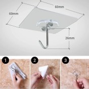 Resim Herfie Ultra Güçlü Yapışkanlı Suya Dayanıklı Şeffaf 5'li Askı 