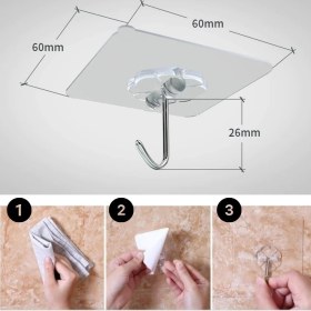 Resim Herfie Ultra Güçlü Yapışkanlı Suya Dayanıklı Şeffaf 5'li Askı 