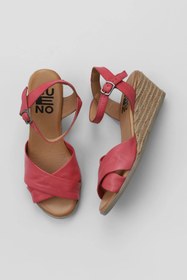 Resim Bueno Shoes Fuşya Deri Kadın Dolgu Topuklu Sandalet 01ws11100 