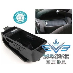 Resim Vw Eos Orta Konsol Sürgülü Bardaklık Komple (Siyah ) 1K0862531A 