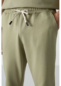 Resim Tommy Life Açık Çağla Pamuklu Kalın Yumuşak Dokulu Oversize Fit Basic Erkek Eşofman Takım - 85251 Yeşil 