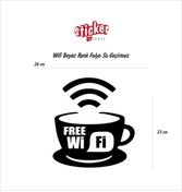 Resim Sticker Market Wifi Beyaz Renk Sticker 