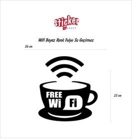 Resim Sticker Market Wifi Beyaz Renk Sticker 