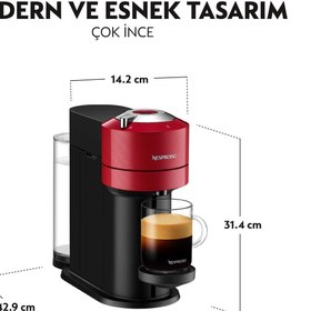 Resim Nespresso Vertuo Next Vişne Kırmızısı Kahve Makinesi 