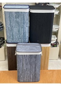 Resim Sever Bambu Çamaşır Sepeti Dikdörtgen 33279 Gri Diğer 