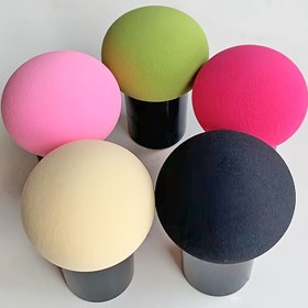 Resim 5'li Set Kozmetik Süngerler Mantar Başlı Kuru ve Islak Çift Kullanımlı Makyaj Mantar Başlı Makyaj Aksesuarları Seyahat İçin 