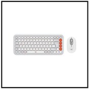 Resim Logıtech Pop Icon Combo, Beyaz-turuncu, 920-013076, Kablosuz, Türkçe Q, Klavye Mouse Set Diğer 