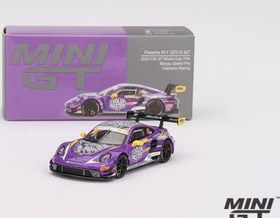 Resim Mini GT 1/64 Porsche 911 GT3 R #27 HubAuto Racing 2023 FIA GT World Cup 70th Macau Grand Prix MGT00793 