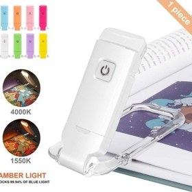 Resim Createtech Tcherchı Okuma Lambası - Kitap Okuma Için Led Başucu Lambası, Klipsli Ve Pratik Beyaz 