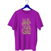 Resim Bluu Savage Sporcu T-Shirt Bisiklet Yaka 