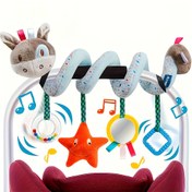 Resim USATDD Spiral Peluş Çocuk Araba Koltuğu Oyuncak - Renkli Aktivite Bebek Arabası Mobil Erkek & Kız Çocuklar için 0-12 Ay, Beşik, Karyola & Çocuk Taşıyıcı için Mükemmel - İdeal Doğum Günü veya Duş Hediyesi, Çocuklar için Etkileşimli Oyuncak|Dayanıklı Çocuk Oyuncak 