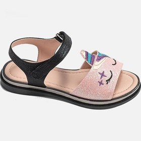 Resim Casabony Unicorn Shine 3d Kız Sandalet Pembe - Siyah 