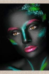 Resim Pelangi Afrika Desenli Afrikalı Kadın Halı Dijital Baskı Yıkanabilir Modern Salon Halı Ve Yolluk, Siyah 80 x 500, 425444480500728 