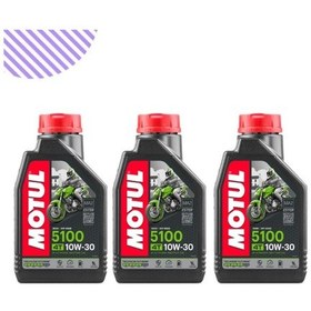 Resim Motul 5100 10W-30 Motorsiklet Yağı 3 x 1 L 