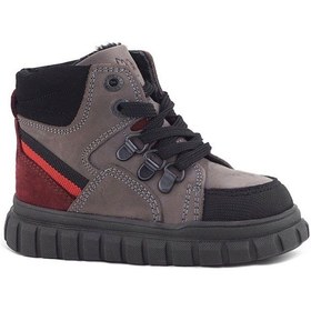 Resim Rakerplus Hakiki Deri Gri Siyah Fermuarlı Erkek Bebek Bot Gri 