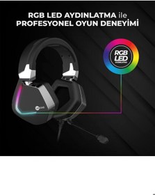 Resim Lenovo Ht402 Kulak Üstü Rgb Gaming Oyuncu Kulaklığı 3.5mm Jack Usb 