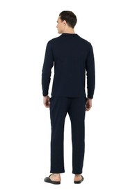 Resim D's Damat Erkek Klasik Pijama Takımı Lacivert Lacivert 