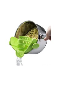 Resim Symbee Ev Kullanıma Silikon Süzgeç Tencere Kenarı Sıvı Engelleyici - Sebze Makarna Süzme Kayıp Önleyici Yeşil 