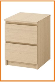 Resim Alony Home Malm Komodin 40 X 55 Cm Ağartılmış Meşe Kaplama 