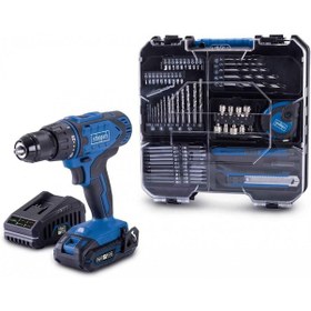 Resim Scheppach C-DTB74/1-X Akülü Matkap + 74 Parça Aksesuar Seti 