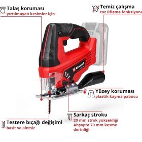 Resim Einhell Tc-Js 18 Li-Solo, Akülü Dekupaj Testere 