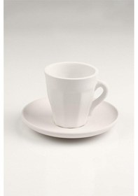 Resim Uzun Köşeli Fincan Seramik Bisküvi 2'li Ham Ürün 