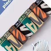 Resim 8'li Erkek Boxer Külot Seti - Nefes Alabilir, Esnek Polyester & Spandex Karışımı, Harf Tasarımlı, Şeffaf Olmayan, Makinede Yıkanabilir 