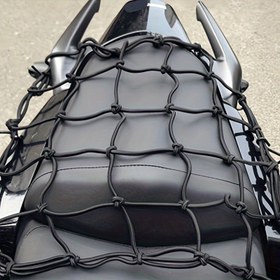 Resim Güvenli Bagaj Taşımacı için Kancalar ile Esnek Kargo Ağı - Bisiklet ve Scooter Arka Rafları için Dayanıklı Gerilme Ağı 