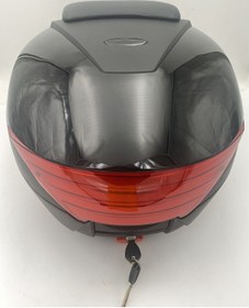 Resim Motosiklet Arka Çanta Sırt Dayamalı 36 Lt Metalik Üst Kapak 