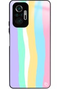 Resim WANNA PROTECT Xiaomi Redmi Note 10 Pro Rainbow Gökkuşağı Premium Desenli Glossy Telefon Kılıfı 