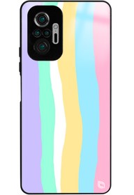 Resim WANNA PROTECT Xiaomi Redmi Note 10 Pro Rainbow Gökkuşağı Premium Desenli Glossy Telefon Kılıfı 