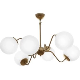 Resim Begüsa Karmen 6lı Eski̇tme- Beyaz Glop Camlı Avi̇ze 