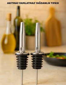 Resim PAZARAKOŞ 2 Adet Yağdanlık Tıpası - Metal Vakumlu Akıtmaz Damlatmaz 