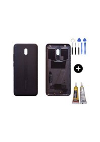 Resim Redmi 8a Uyumlu Full Kasa Arka Pil Kapağı Siyah + Montaj Seti Çok Renkli 