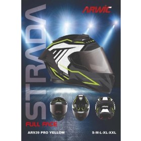 Resim Arwic Kask Full Face AR939 Pro Yellow 