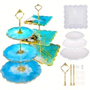 Resim 3-Kat Reçine Kalıp, Kalın Çerçeve Reçine Kalıbı, Epoxy Reçine Tabakalı Tepsı Kalıbı, Reçine Silikon Dökme Kalıbı, Donanım Aksesuarları ile, Kağıt Bardak Servis Standları Yapmak için. 