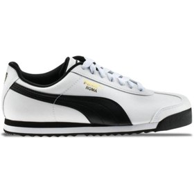 Resim Puma Roma Basic 353572-04 Beyaz Siyah Erkek Spor Ayakkabı 