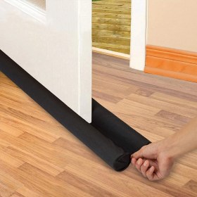 Resim Kapı Altı Rüzgar Önleyici Isı Yalıtım Süngeri Rüzgarlık Stoper Toz Soğuk Sünger Çift Taraflı Izolasyon 2, Byens, Siyah, 85 cm 