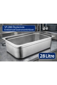 Resim Net Çelik NET ÇELİK Gastronom Küvet 1/1-200 28 Litre 