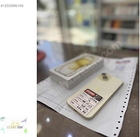 Resim Apple iPhone 15 İkinci El TR | 128 GB | Sarı 