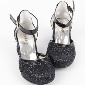 Resim Le Mabelle Siyah Simli Topuklu Kız Çocuk Ayakkabı 