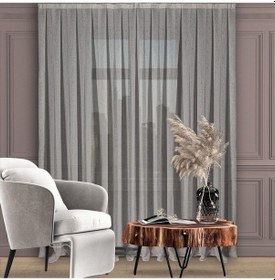 Resim Ekru Keten Tül Perde Yüksek Kalite Sık Pile 1'e 3 Pile-ekru Ekru 