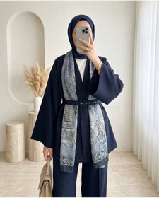 Resim Modamorfo Kemerli Pantolonlu Kimono Takım -laci 