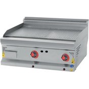 Resim CSA Karacasan Endüstriyel 80 cm 700 Seri Set Üstü Elektrikli Yarı Kanallı Izgara 