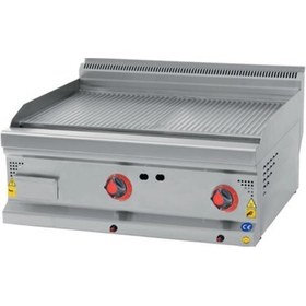 Resim CSA Karacasan Endüstriyel 80 cm 700 Seri Set Üstü Elektrikli Yarı Kanallı Izgara 