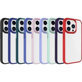 Resim Zeyline Apple Uyumlu iPhone 15 Pro Max Zore Krom Kapak-lacivert 