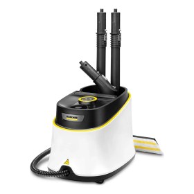 Resim Karcher Buharlı Yer Silme ve Derz Temizlik Makinesi 1900W Güçlü Buhar Basıncı Kesintisiz Çalışabilen Kireç Çözücü Kartuşlu Çok Amaçlı Buharlı Mop Beyaz Sarı Sc 3 Deluxe Seti 